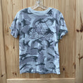 BOYS ADIDAS SHIRT GREY/WHITE/BLK L 14/16