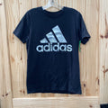 BOYS ADIDAS SHIRT BLK/WHTE L 14/16