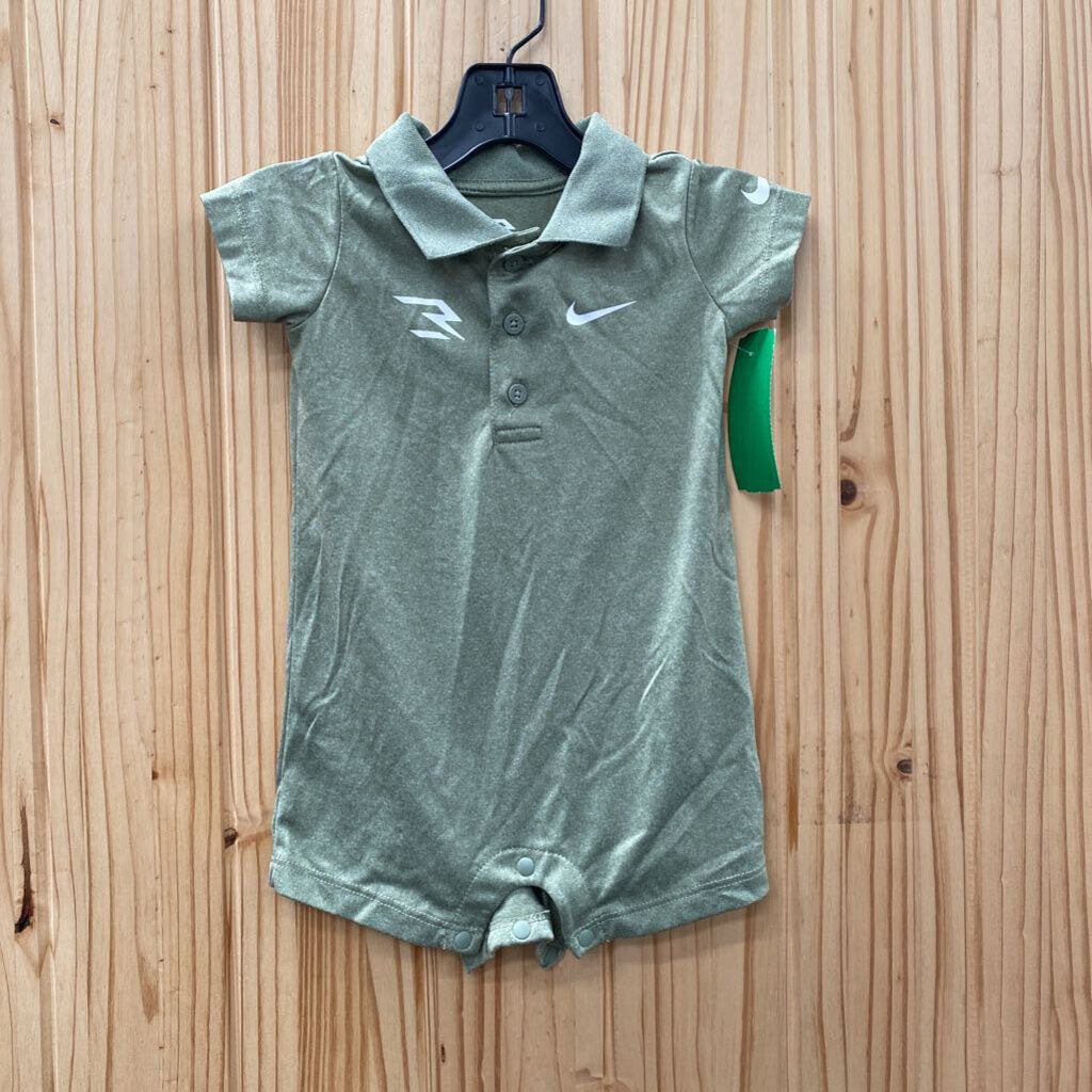 BOYS NIKE 3 GREEN/WHITE ROMPER 3/6M