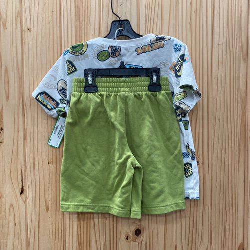 BOYS NIKE 2PC SET WHITE/GREEN L 7