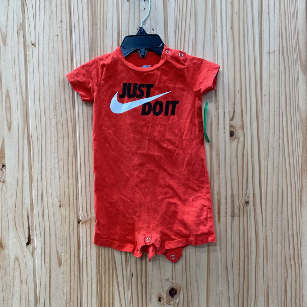 BOYS JUST DO IT RED/WHITE/BLK ROMPER 9M