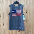 BOYS JUST DO IT GREY/RED/WHITE/BLUE TANK L 7