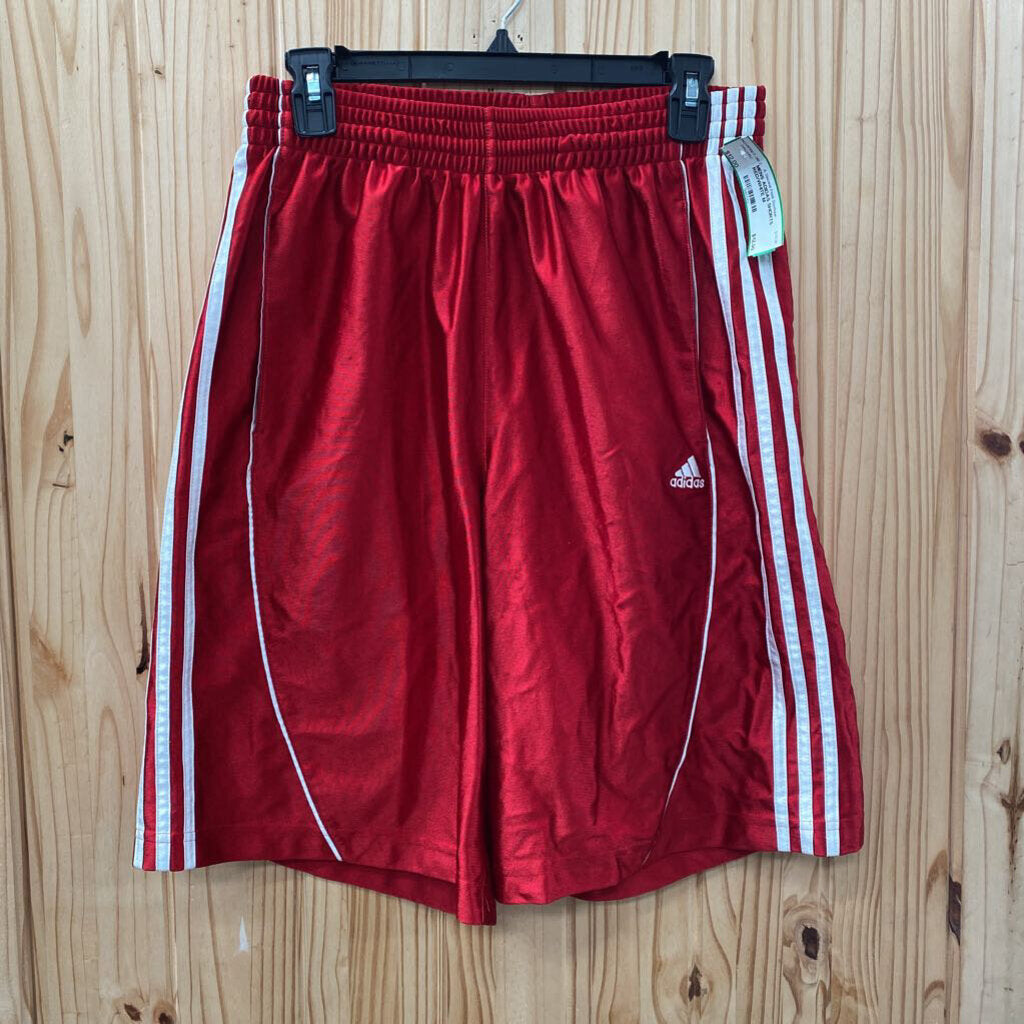 MENS ADIDAS SHORTS RED/WHITE M