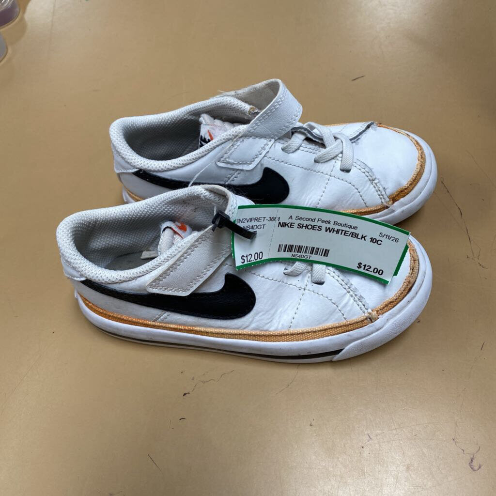 NIKE SHOES WHITE/BLK 10C