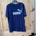 MENS PUMA NAVY BLUE/WHITE SHIRT M NWT