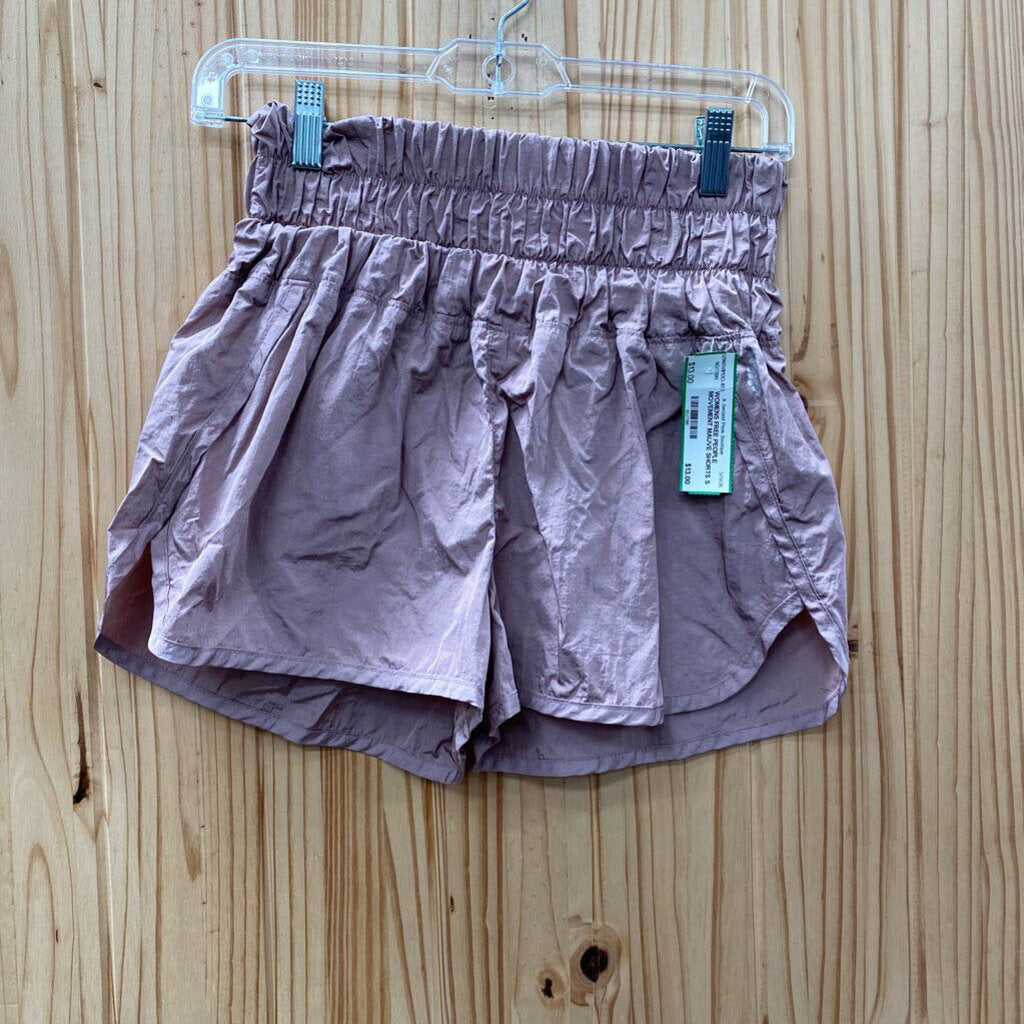 WOMENS FREE PEOPLE MOVEMENT MAUVE SHORTS S