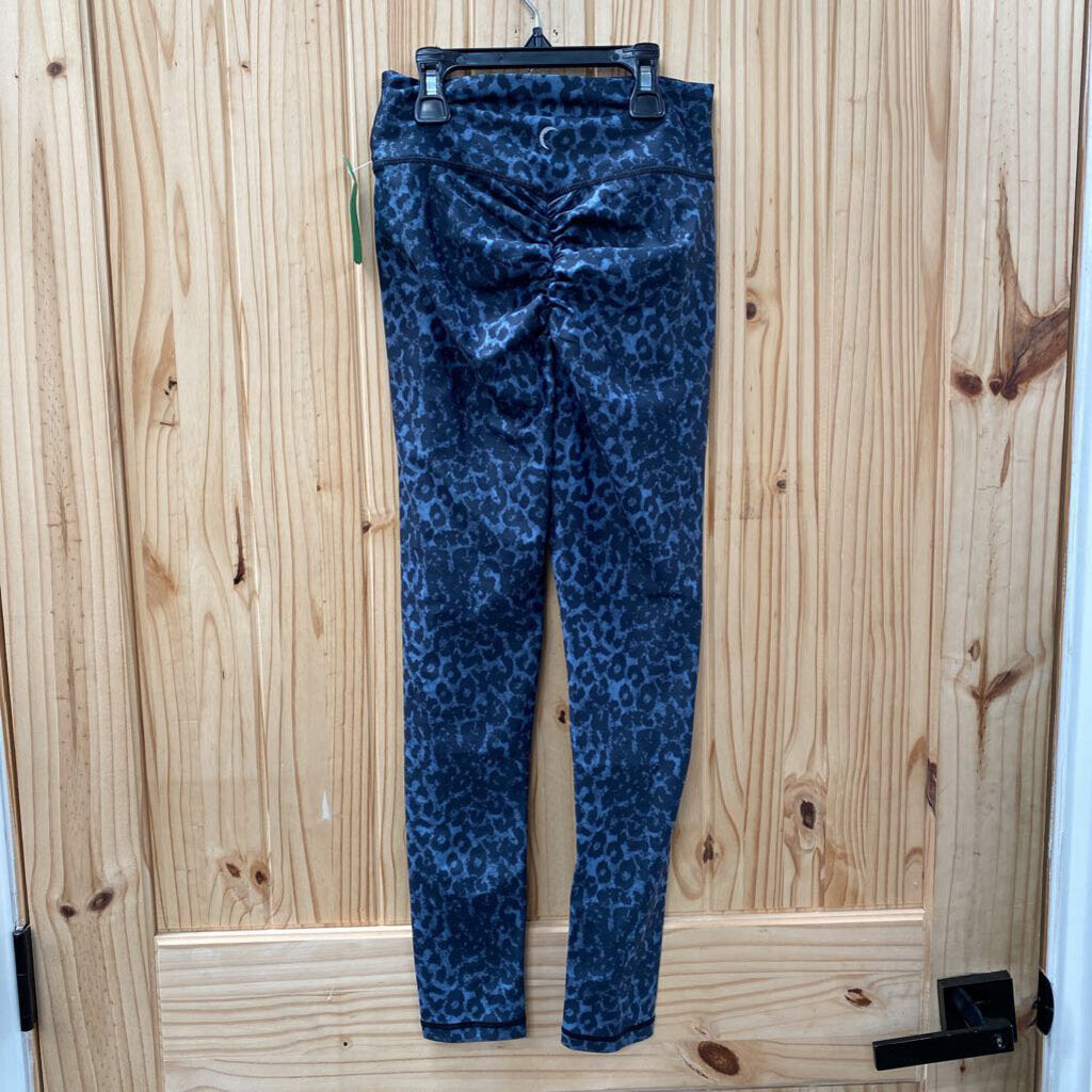 WOMENS ZYIA LEOPARD LEGGINGS GREY/BLK 2