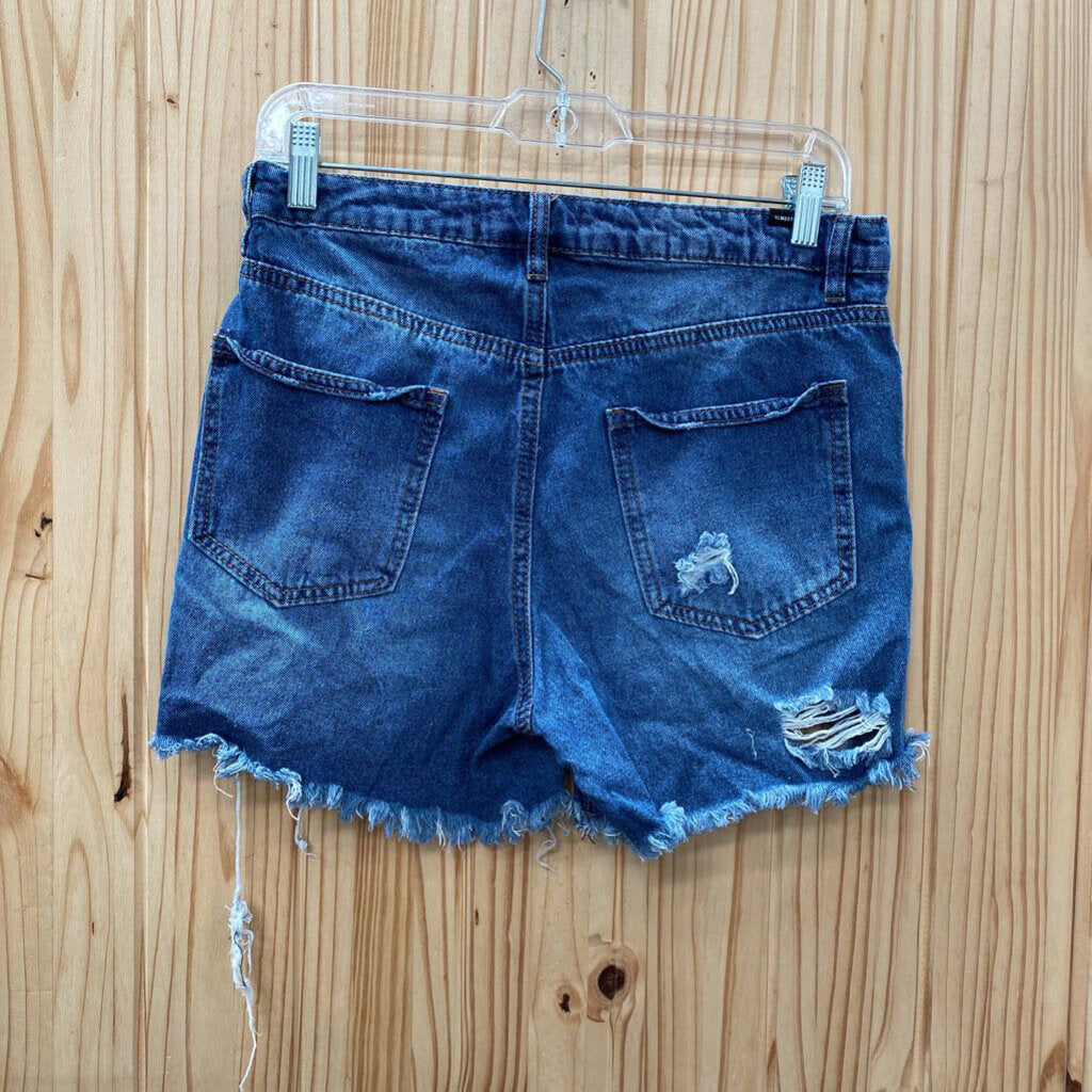 WOMENS ALMOST FAMOUS DENIM DIST. JEAN SHORTS 3