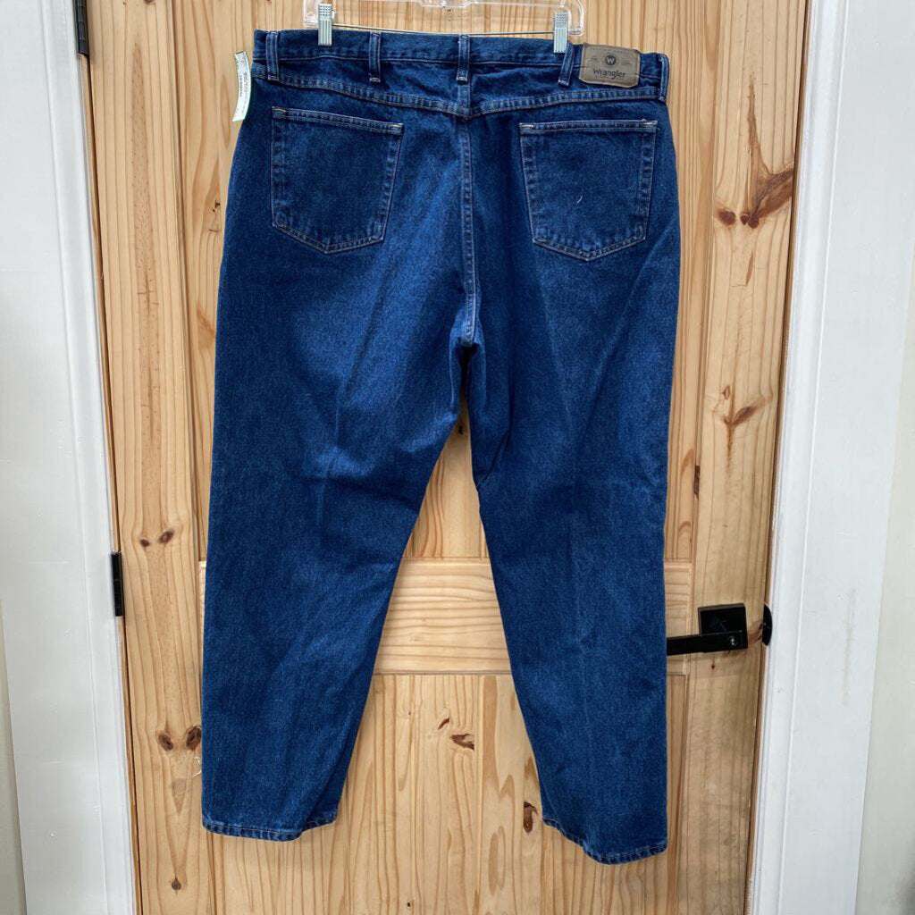 MENS WRANGLER DK DENIM JEANS 42X30