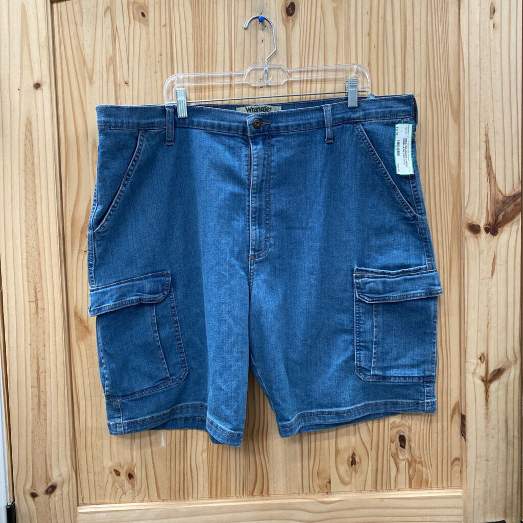MENS WRANGLER CARGO DENIM JEAN SHORTS 42