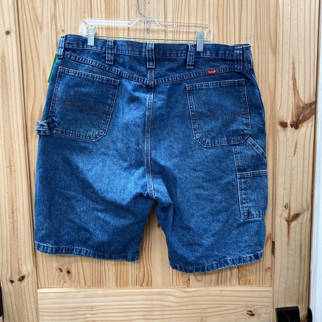 MENS WRANGLER DENIM JEAN SHORTS 42