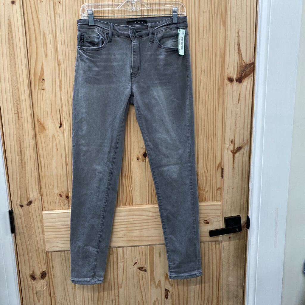 WOMENS KANCAN GREY WASHED DENIM JEANS 9