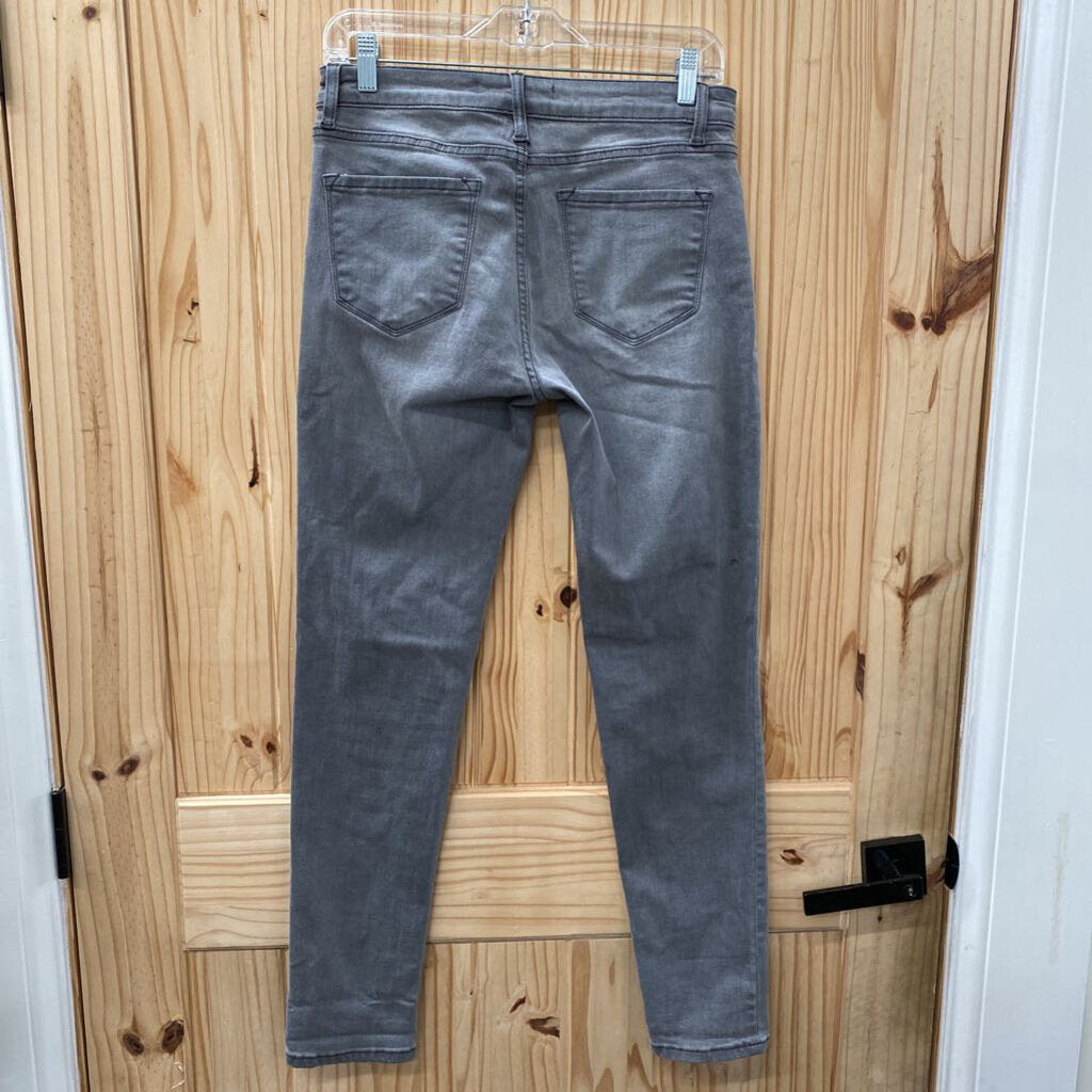 WOMENS KANCAN GREY WASHED DENIM JEANS 9