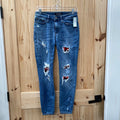 WOMENS JUDY BLUE DENIM DIST. JEANS 5