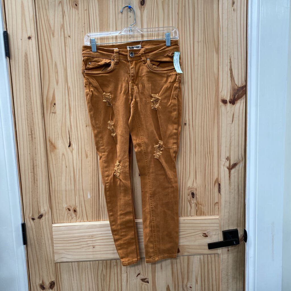 WOMENS DOLLHOUSE RUST DIST. JEANS 5