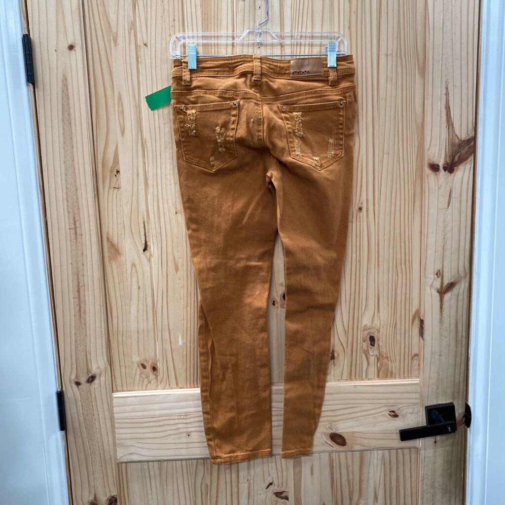 WOMENS DOLLHOUSE RUST DIST. JEANS 5