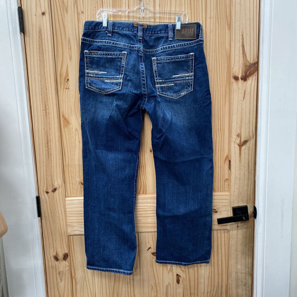 MENS ARIAT RELAXED BOOT CUT DENIM JEANS 36X30