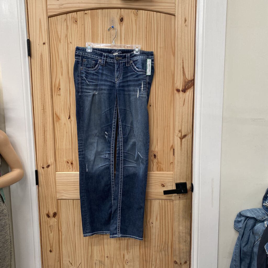 WOMENS SILVER DENIM JEANS 29