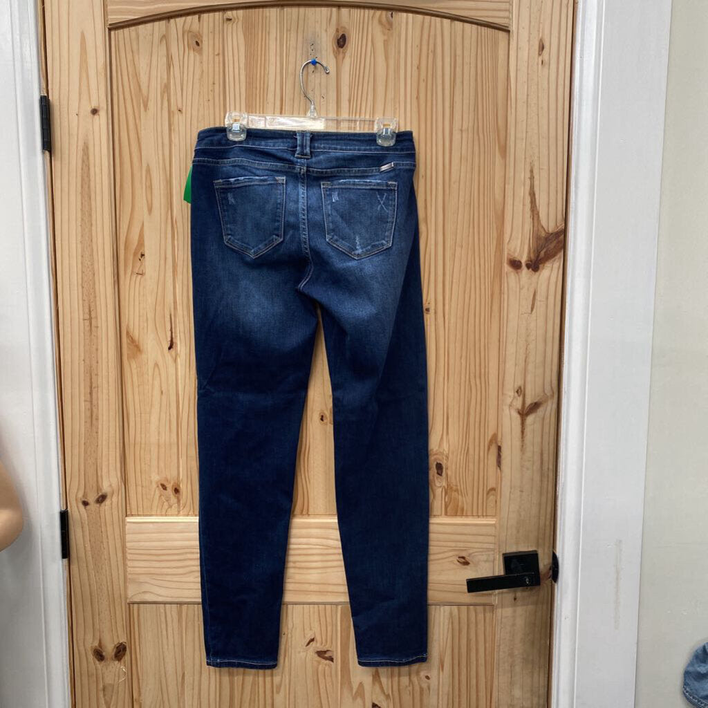 WOMENS KANCAN DK DENIM DIST. JEANS 9