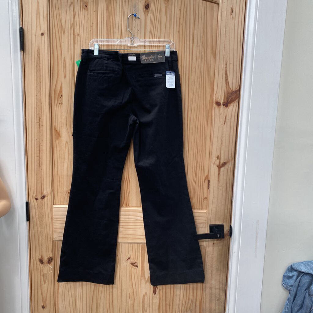 WOMENS WRANGLER RETRO BLK DENIM FLARE JEANS 11 NWT