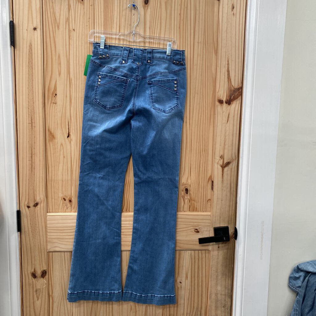 WOMENS CRAZY TRAIN DENIM FLARE JEANS 7