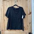 WOMENS BUCKLE BLACK CASUAL BLK TOP M