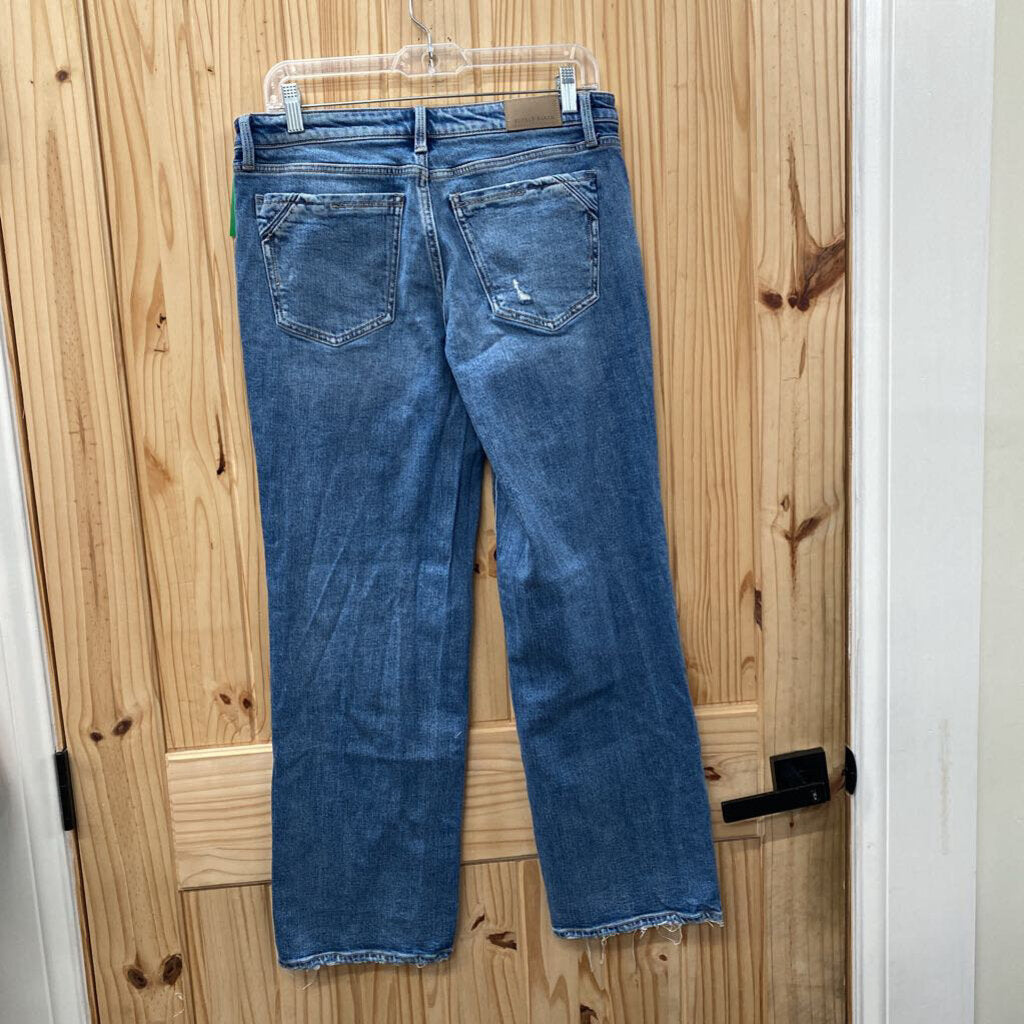 WOMENS BUCKLE BLACK DENIM JEANS 29