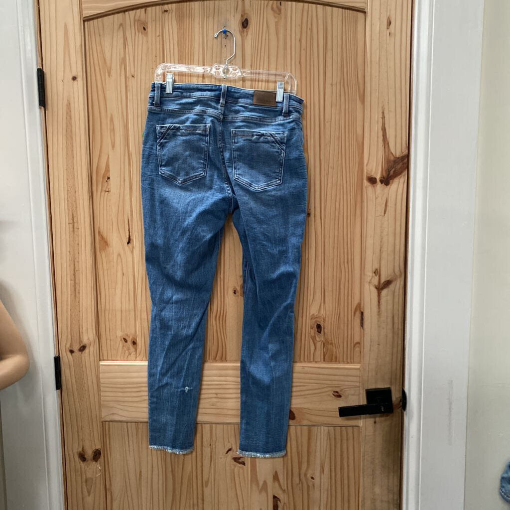 WOMENS BUCKLE BLACK DENIM JEANS 27