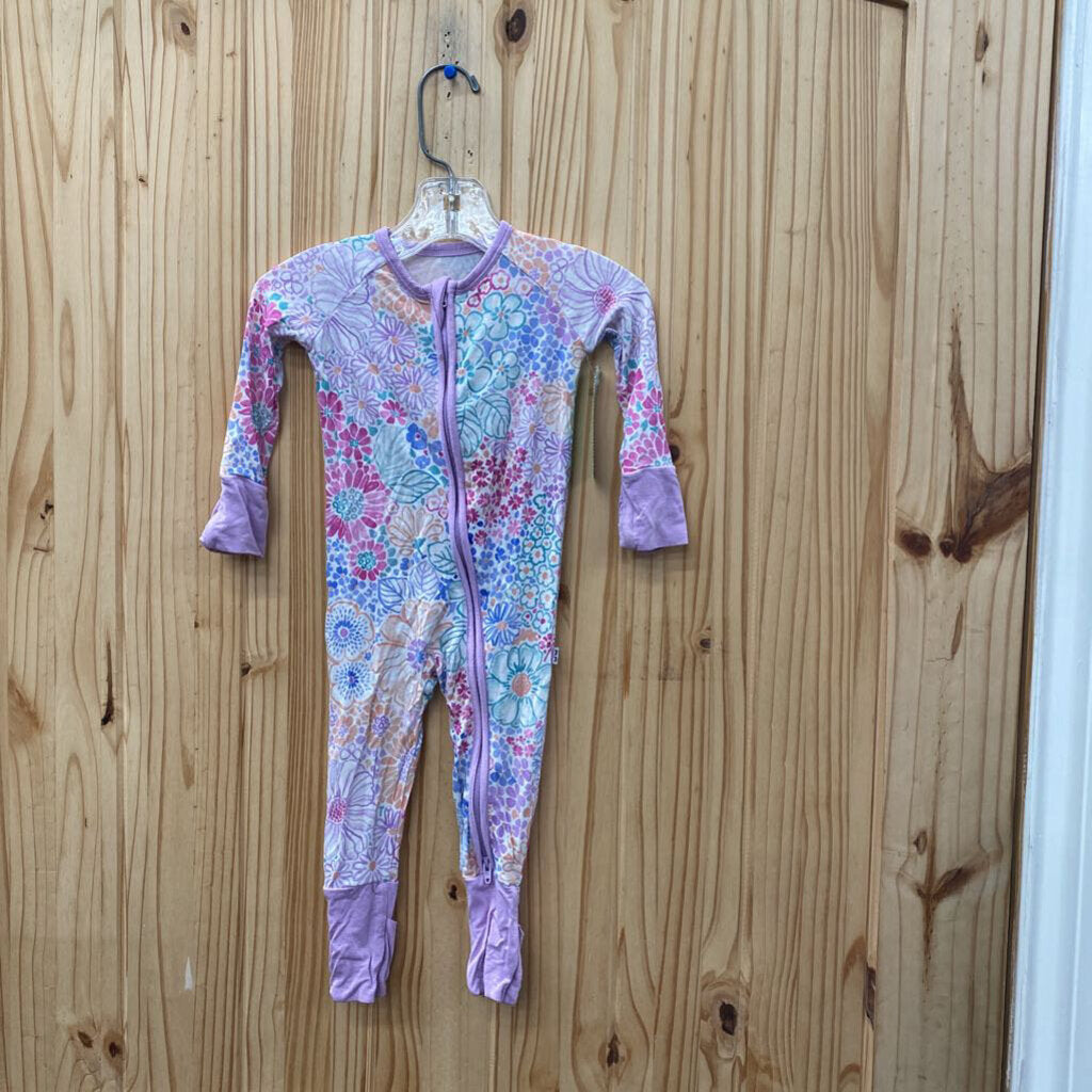 GIRLS LITTLE SLEEPIES FLORAL SLEEPER 3/6M