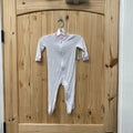 GIRLS MILKBERRY WHITE SLEEPER W/PINK DOTS 6/9M