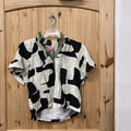 WOMENS THML CAUSAL TOP BLK/IVORY/PINK/GREEN XS NWT