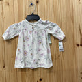 GIRLS CARTERS IVORY FLORAL LS SHIRT 9M NWT