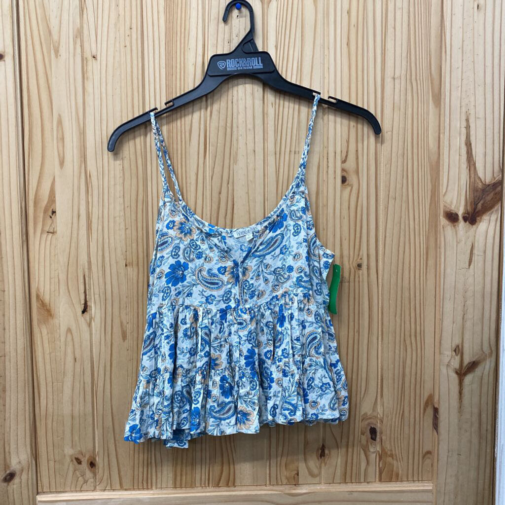 WOMENS PATRONS OF PEACE SL TOP PAISLEY DESIGN S