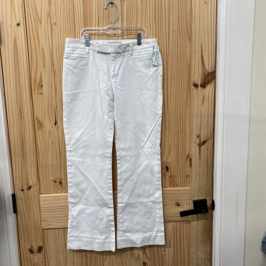 WOMENS GAP MODERN BOOT WHITE CASUAL PANTS 2R