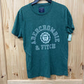 BOYS ABERCROMBIE & FITCH GREEN SHIRT XS