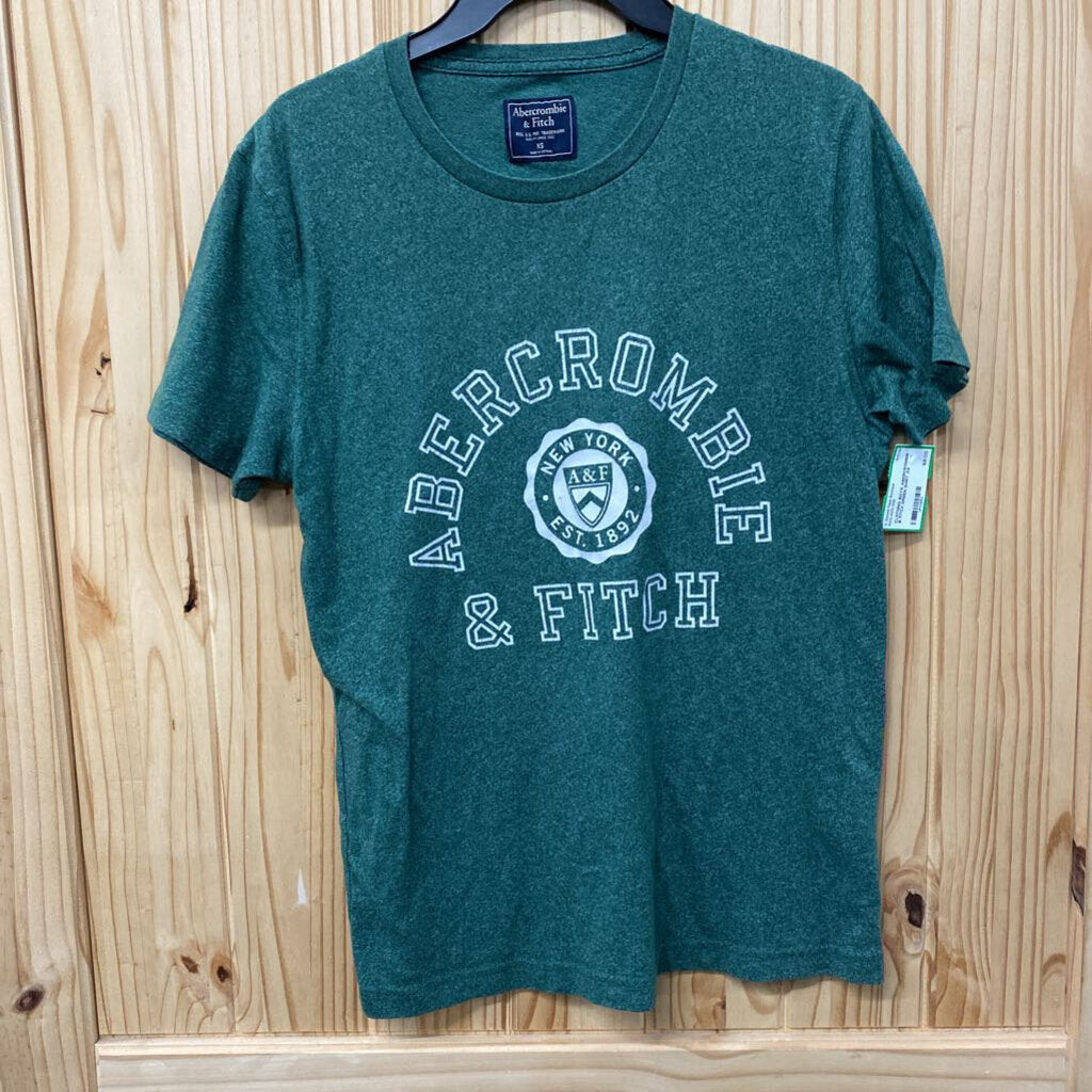 BOYS ABERCROMBIE & FITCH GREEN SHIRT XS