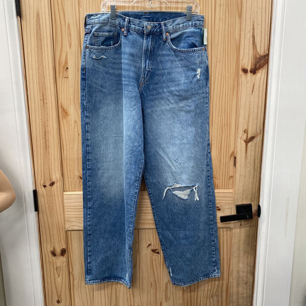 MENS BAGGY FIT DENIM DIST. JEANS 32X32