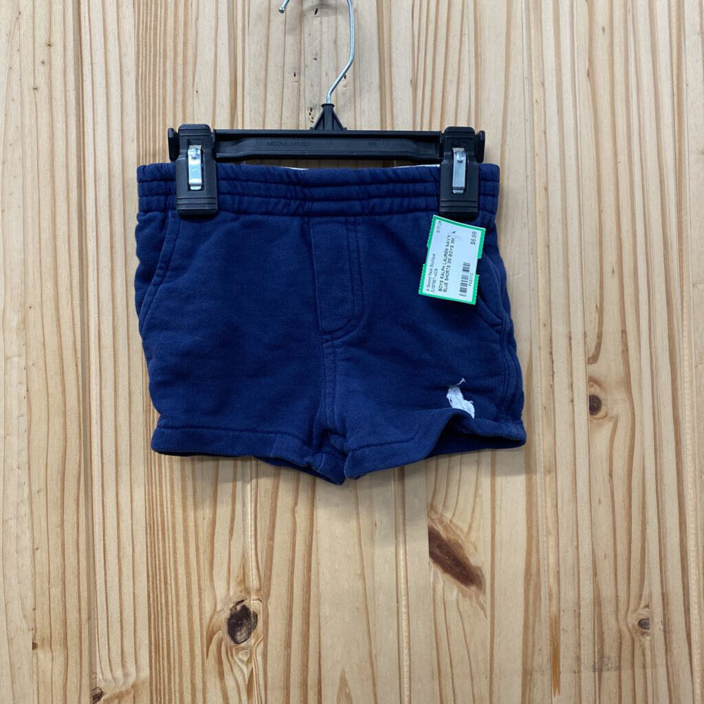 BOYS RALPH LAUREN NAVY BLUE SHORTS 3M
