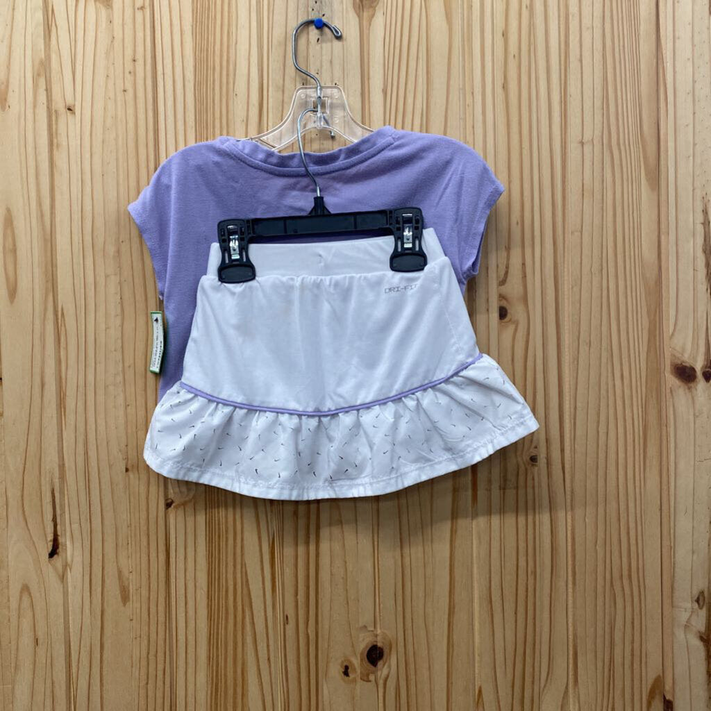 GIRLS NIKE 2PC SET LILAC/WHITE 2T