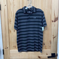 MENS UNDER ARMOUR POLO SHIRT GREY/BLK M