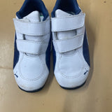 BOYS PUMA SHOES BLUE/WHITE 8