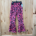 GIRLS PINK/BLK CHEETAH PRINT BELL BOTTOM PANTS 110 4T/5T