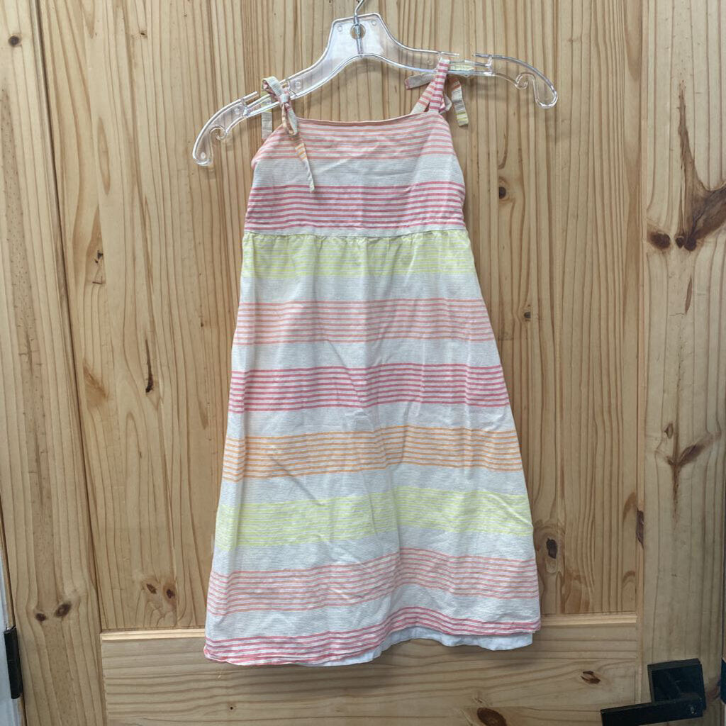 GIRLS CRAZZY 8 SL DRESS ORANGE/YELLOW.CORAL S 5/6