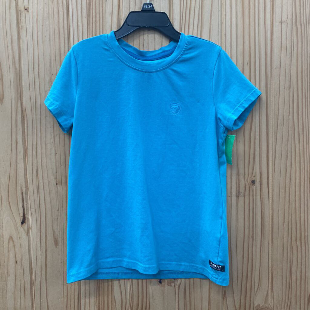 BOYS ARIAT SHIRT LT BLUE XS 7