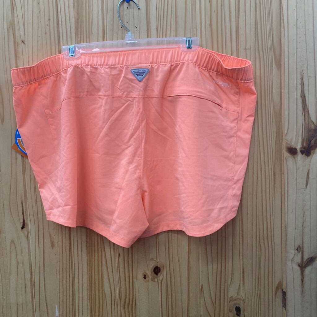 WOMENS COLUMBIA PFG BRIGHT ORANGE SHORTS XXL NWT