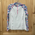 WOMENS KYODAN GOLF LS SHIRT WHITE/PINK/TEAL M NWT