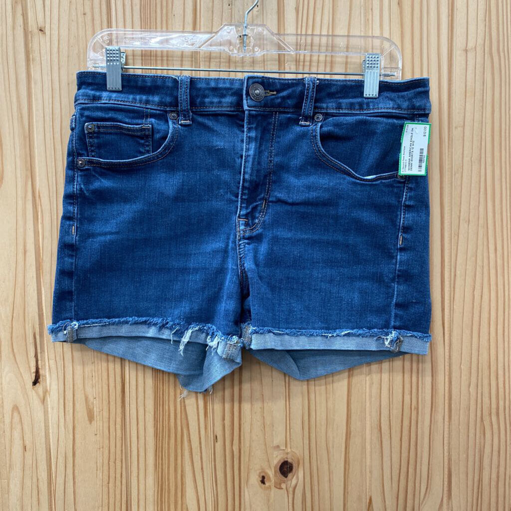 WOMENS AMERICAN EAGLE DK DENIM SHORTS 12