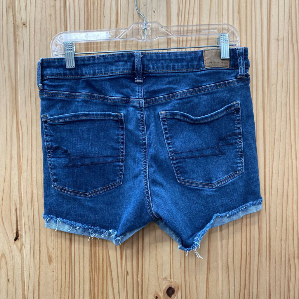 WOMENS AMERICAN EAGLE DK DENIM SHORTS 12