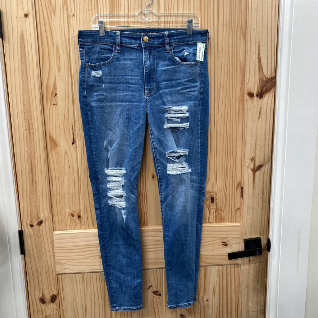WOMENS AMERICAN EAGLE DENIM DIST. JEANS 12