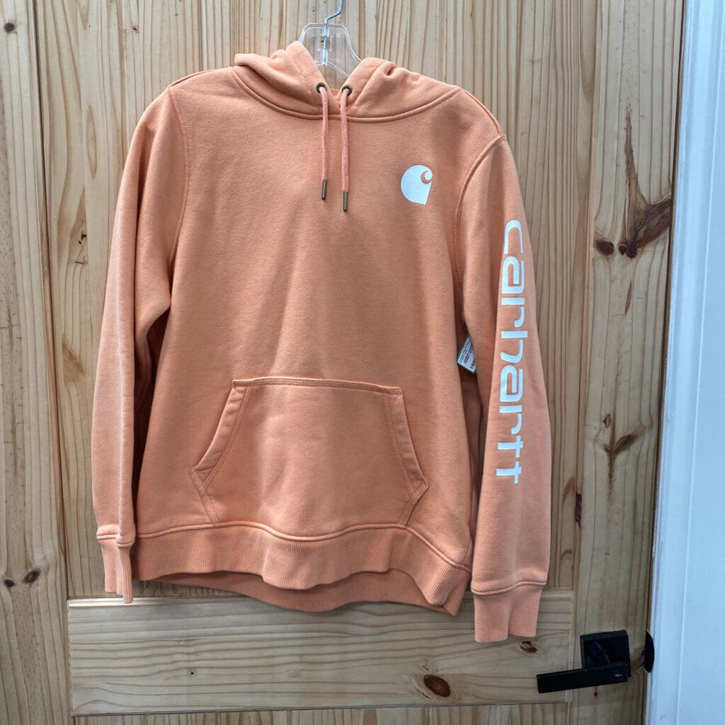WOMENS CARHARTT ORANGE HOODIE L 12/14
